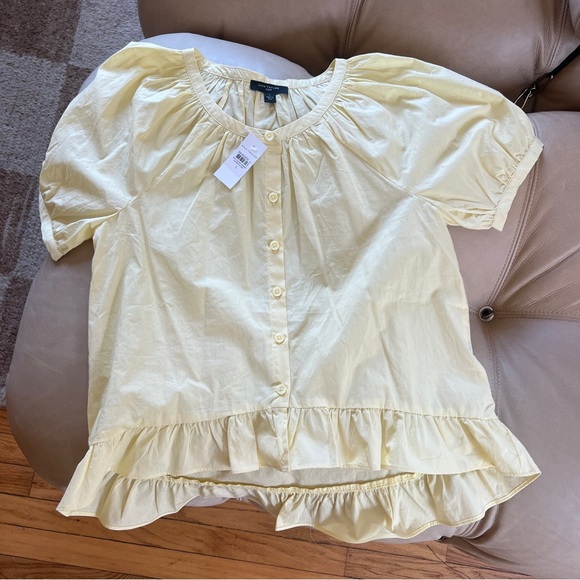 Ann Taylor Tops - Ann Taylor | Yellow Ruffled Women's Top